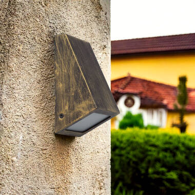 Aplique de Parede Exterior Metal e Vidro Ruzafa