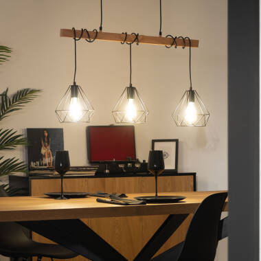 Imagen de Lámpara Colgante Metal Sardo 3 Focos Imagen de Lámpara Colgante Metal Sardo 3 Focos