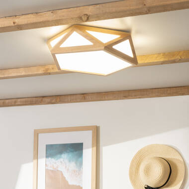Plafón LED 20W Madera CCT Seleccionable Altigen