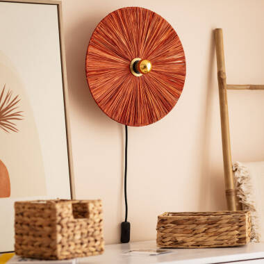 Aplique de Parede Rafia Kanga