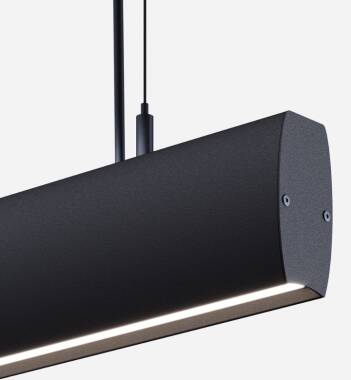 Candeeiro Suspenso Linear LED 42W Alumínio CCT Iluminação Dupla Cara Funky Zapp