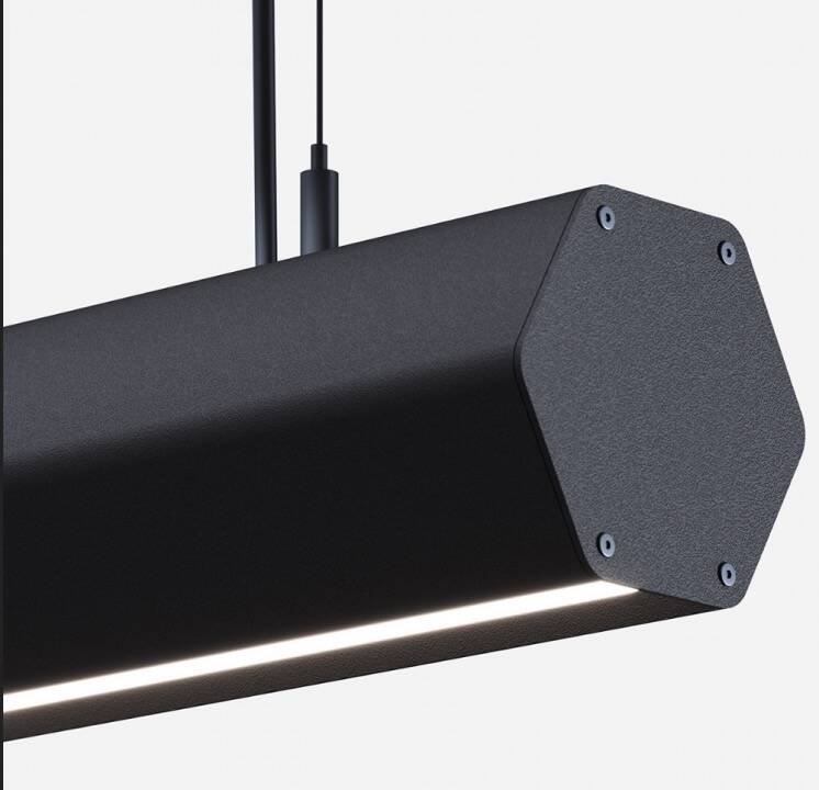 Imagen de Lámpara Colgante Lineal LED 42W Aluminio Blanco Seleccionable Iluminación Doble Cara Funky Kool