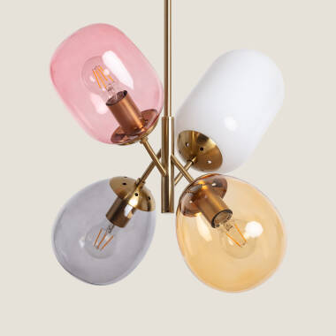 Candeeiro Suspenso Metal e Vidro Papallona