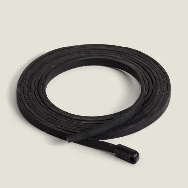 Cable Eléctrico Plano de Guirnaldas a Medida Negro