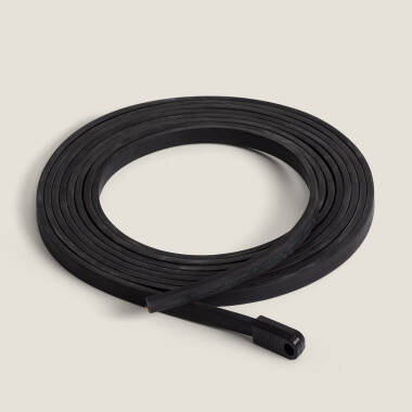 Cable Eléctrico Plano de Guirnaldas a Medida Negro