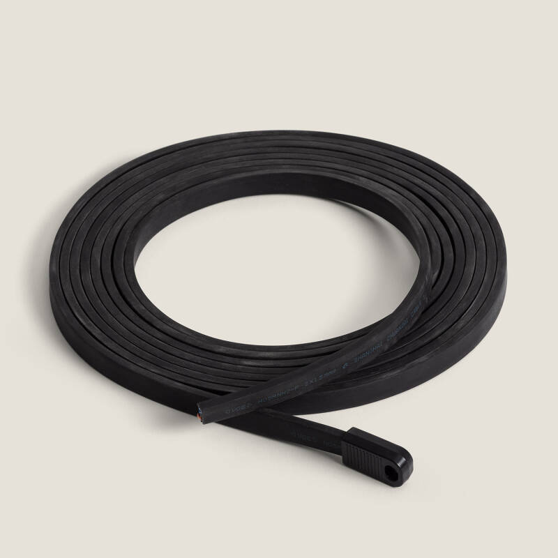 Imagem de Cabo Elétrico Plano para Grinaldas à Medida Preto