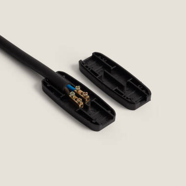 Imagem de Grinalda para Exterior IP44 Cabo Eléctrico Plano com Casquilho E27 à Medida Preta 