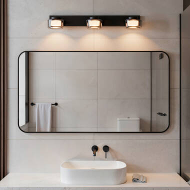 Imagen de Lámpara de Pared LED 12W Baño CCT Seleccionable Metal y Cristal Zisna