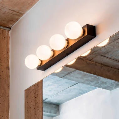 Aplique de Pared Baño Metal 4 Focos Aizkra
