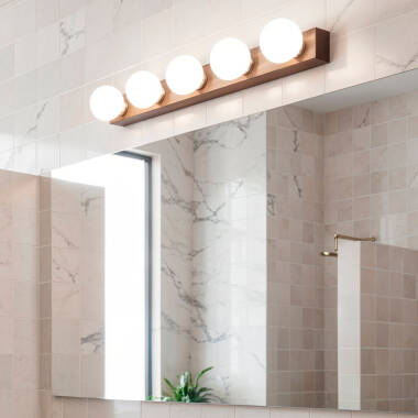 Imagen de Aplique de Pared Baño Metal 5 Focos Aizkra