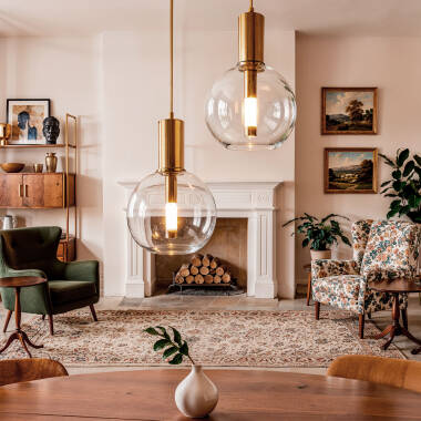 Imagem de Candeeiro Suspenso LED 5W Metal e Vidro Ludvika