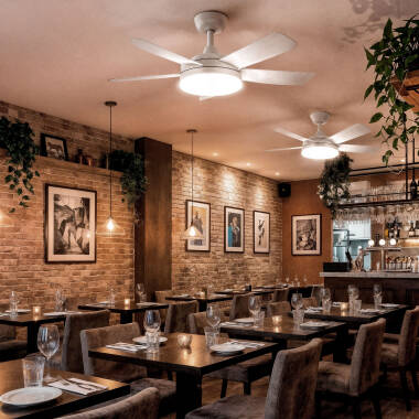 Imagem de Ventoinha de Teto Silenciosa Patroclo Branca 132cm Motor DC