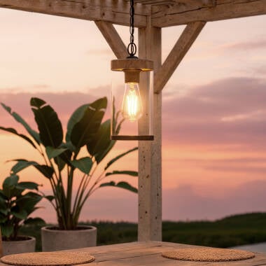 Imagen de Lámpara Colgante Exterior Cristal Silphco