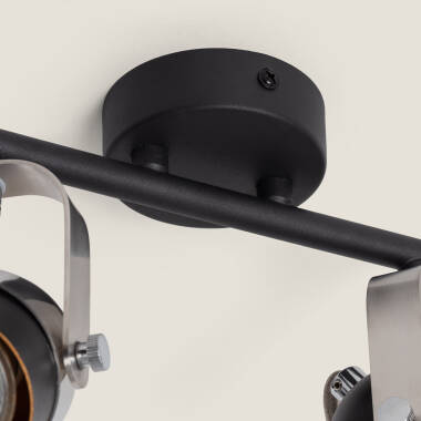 Imagem de Candeeiro de Teto Orientável Alumínio 2 Focos Preto Sinner