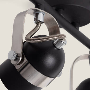 Imagem de Candeeiro de Teto Orientável Alumínio 2 Focos Preto Sinner