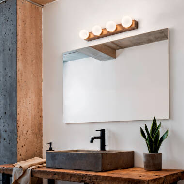 Imagen de Aplique de Pared Baño Metal 4 Focos Aizkra