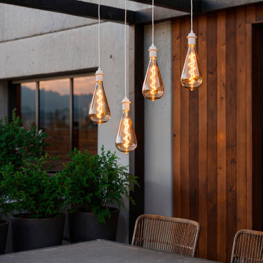 Imagem de Candeeiro Suspenso Exterior com Cabo PVC