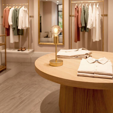 Imagem de Candeeiro de Mesa LED Portátil Metal Zoe