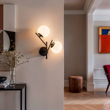 Imagem de Candeeiro de Parede Metal e Vidro Balts 