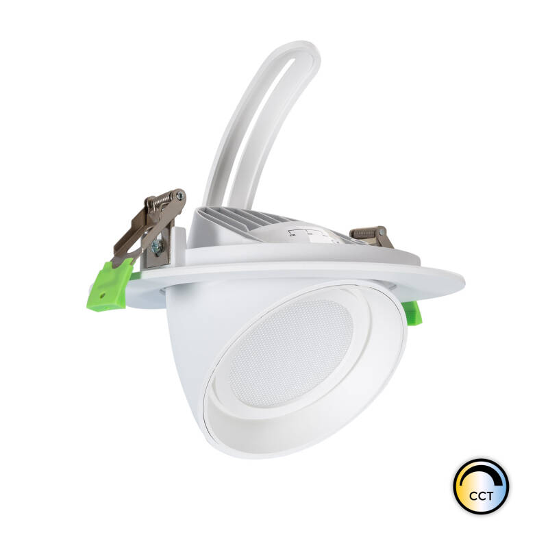 Imagem de Foco Downlight Direcionável Circular LED 38W Chip OSRAM 120 lm/W CCT Seleccionável LIFUD No Flicker