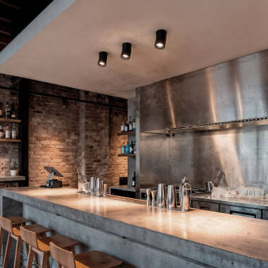 Imagem de Aplique LED 7W de Alumínio Circular Preto New Onuba