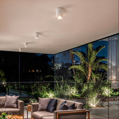 Imagen de Aplique de Techo Aluminio Cuarzo Blanco