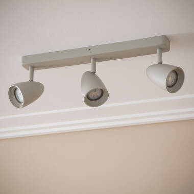 Aplique Aluminio Rectangular Adrien 3 Focos