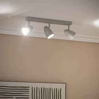 Imagem de Aplique Alumínio Retangular Adrien 3 Focos