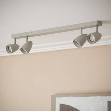 Imagen de Aplique Aluminio Rectangular Adrien 4 Focos