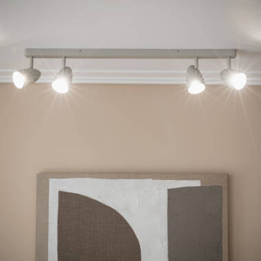 Imagen de Aplique Aluminio Rectangular Adrien 4 Focos