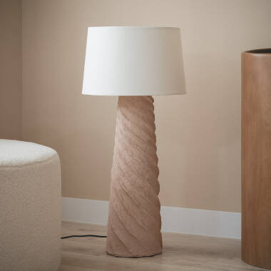 Imagem de Candeeiro de Pé Papel Maché Metal Stari