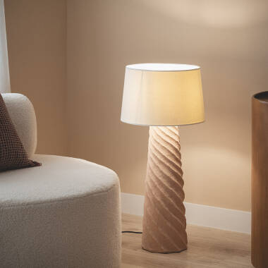 Imagem de Candeeiro de Pé Papel Maché Metal Stari