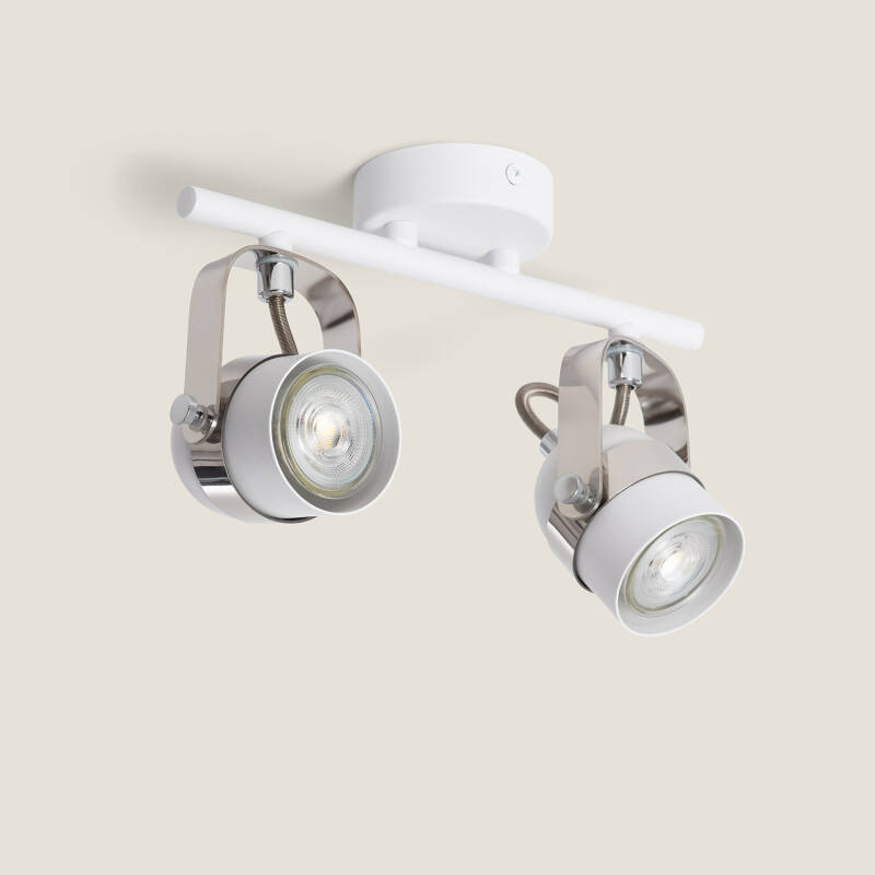 Imagen de Lámpara de Techo Orientable Aluminio 2 Focos Blanco Sinner
