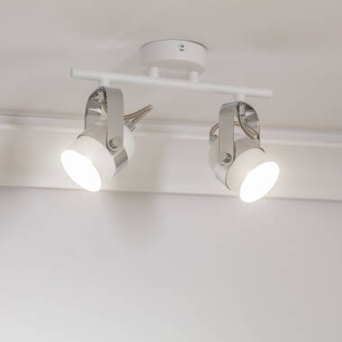 Imagen de Lámpara de Techo Orientable Aluminio 2 Focos Blanco Sinner