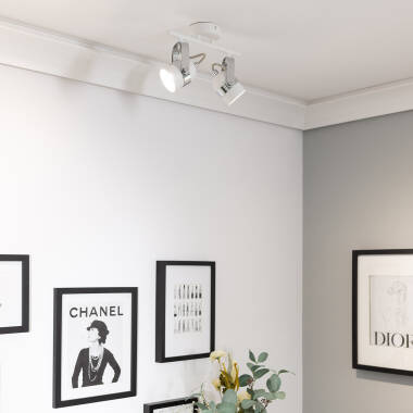 Imagen de Lámpara de Techo Orientable Aluminio 2 Focos Blanco Sinner