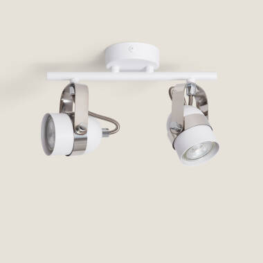 Imagen de Lámpara de Techo Orientable Aluminio 2 Focos Blanco Sinner