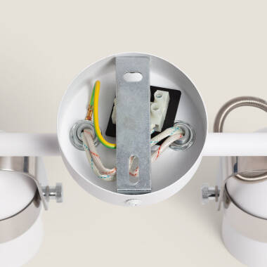 Imagen de Lámpara de Techo Orientable Metal 2 Focos Blanco Sinner