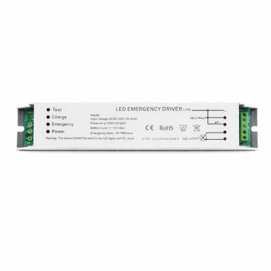 Driver de Emergencia para Tubos y Pantallas LED de hasta 20W
