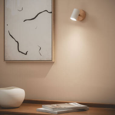 Imagen de Lámpara de Techo Orientable Madera 1 Foco Albus