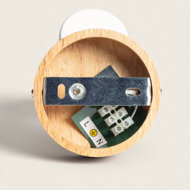 Imagen de Lámpara de Techo Orientable Madera 1 Foco Albus