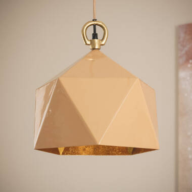 Candeeiro Suspenso Metal Gold Elia