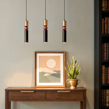 Imagen de Lámpara Colgante Metal y Cristal Luyo