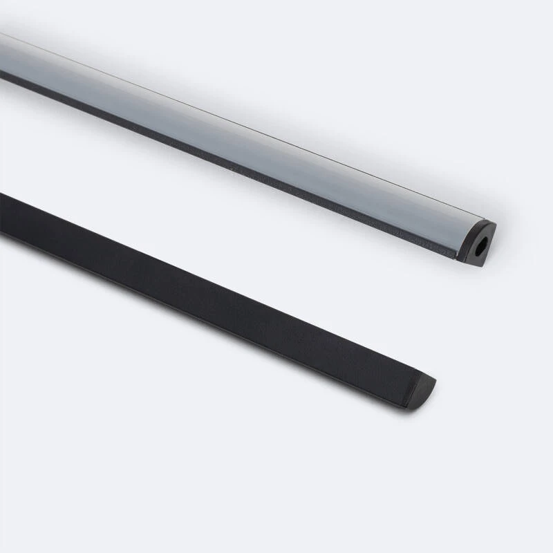 Imagen de Perfil Aluminio Esquina Tapa Circular 2m para Tira LED hasta 5 mm