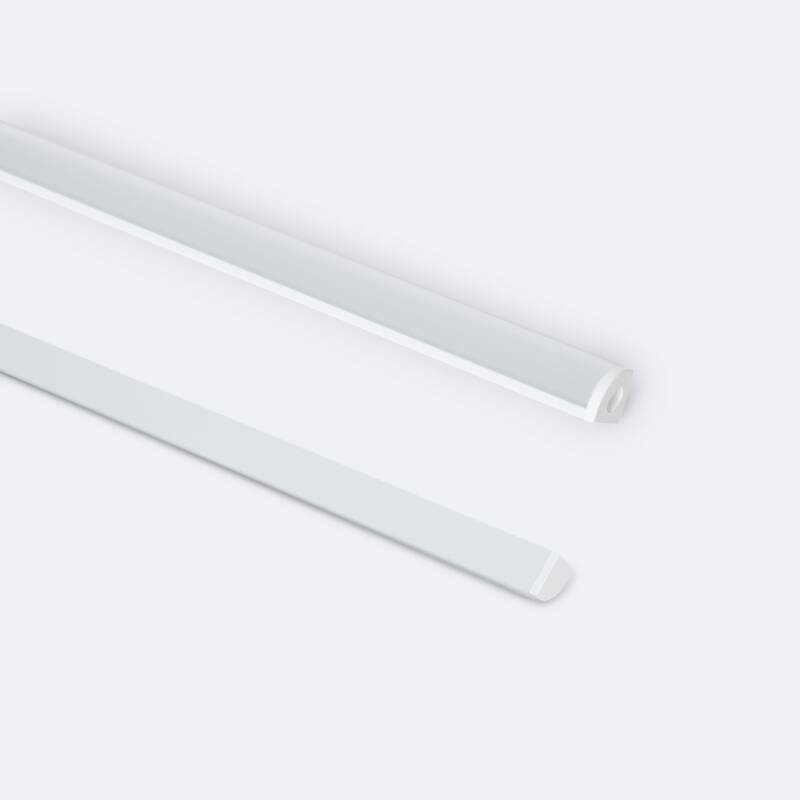 Imagen de Perfil Aluminio Esquina Tapa Circular 2m para Tira LED hasta 5 mm