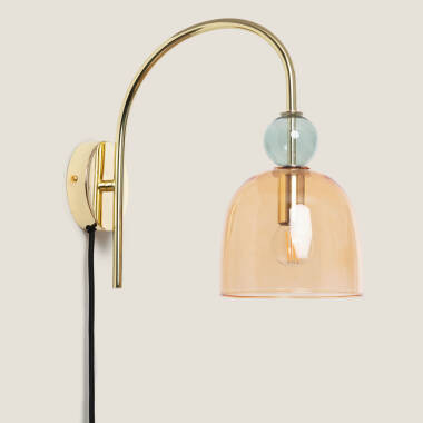 Imagem de Candeeiro de Parede Metal e Vidro Baudelaire