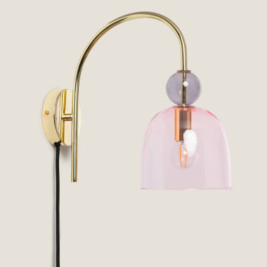 Imagem de Candeeiro de Parede Metal e Vidro Baudelaire