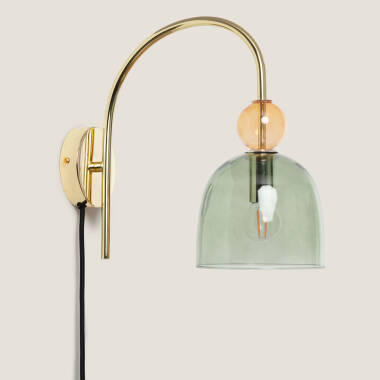 Imagen de Lámpara de Pared Metal y Cristal Baudelaire