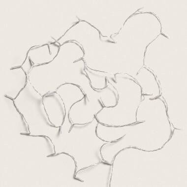 Imagem de Grinalda Cabo LED Bateria 3m Branco Quente com Temporizador