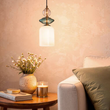 Imagen de Lámpara Colgante Metal y Cristal Bethia