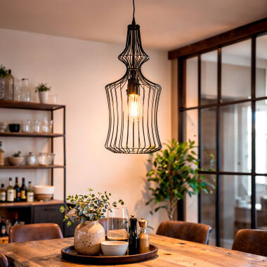 Imagem de Candeeiro Suspenso Metal Elina 